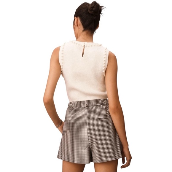 Maeve x Anthropologie - Menswear Inspired Pleated Skort Sz 6 - Picture 2 of 11